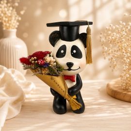 Florero Osito Panda Graduado